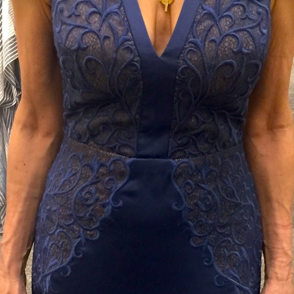 Gorgeous BCBG Max Azria slate blue evening dress/with lace - Picture 2 of 5